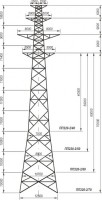 Переходные опоры ПП220-2/40, ПП220-2/50, ПП220-2/60, ПП220-2/70
