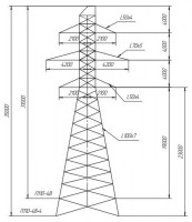 Промежуточные опоры П110-4В, П110-4В+4