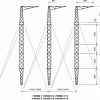 Анкерно-угловые трехстоечные опоры на оттяжках УОК500-1, УОК500-1+5, УОК500-1+13, УОК500-3, УОК500-3+5, УОК500-3+13