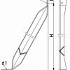 Ригель крепления деревянной стойки SH244